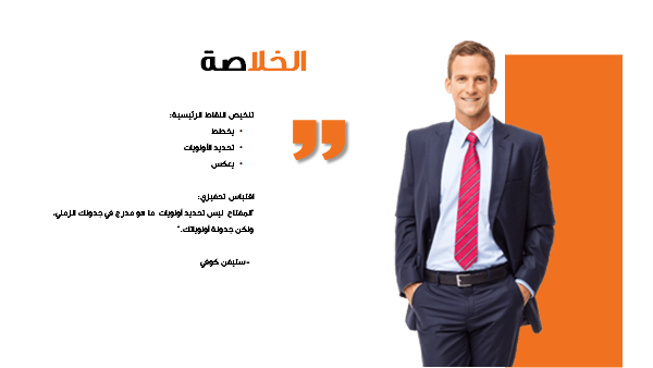 قالب بوربوينت جدول المهام-  شريحة عرض عن الخلاصة.