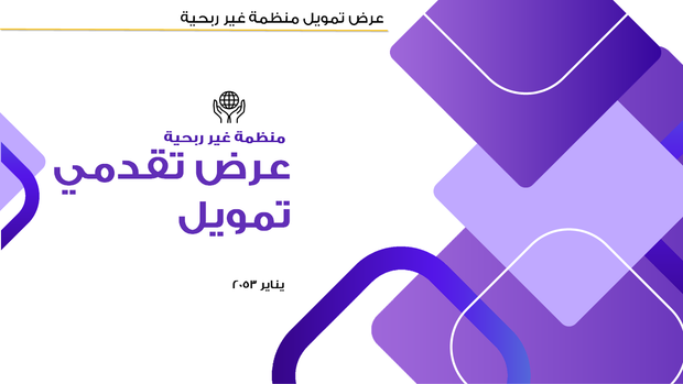 مقدمة عرض البوربوينت تمويل منظمة غير ربحية.