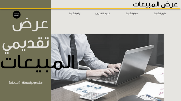    قالب بوربوينت - عرض المبيعات (21 شريحة)