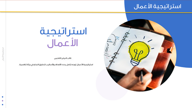 قالب عرض تقديمي بوربوينت عرض استراتيجية الأعمال -7 شرائح