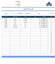 ملف اكسل تقرير الرواتب الشهري