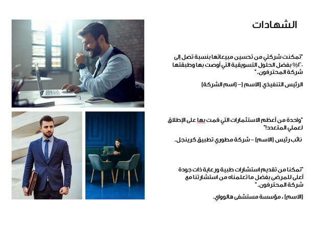 عرض تقديمي تنفيذي لشركة  - 12 شريحة