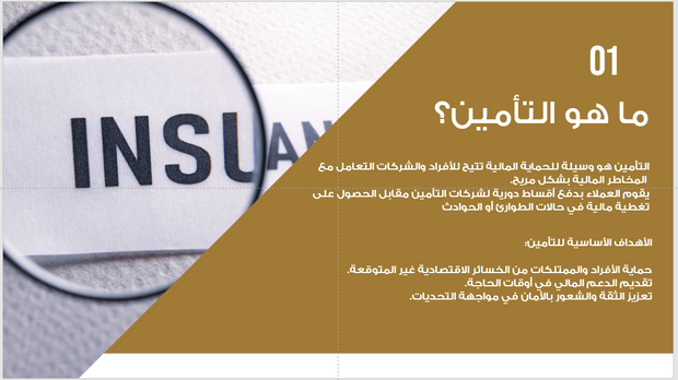 عرض تقديمي -شركة التأمين - 41 شريحة