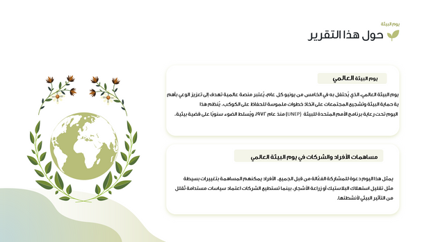 قالب عرض تقديمي بوربوينت يوم البيئة العالمي والشركات المستدامة -31 شريحة