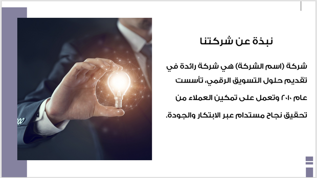 عرض تقديمي -استراتيجية التسويق -12شريحة