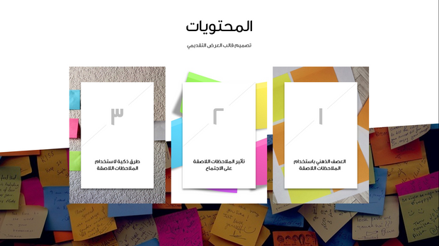 عرض تقديمي - التنظيم باستخدام ملاحظات لاصقة  - 42 شريحة