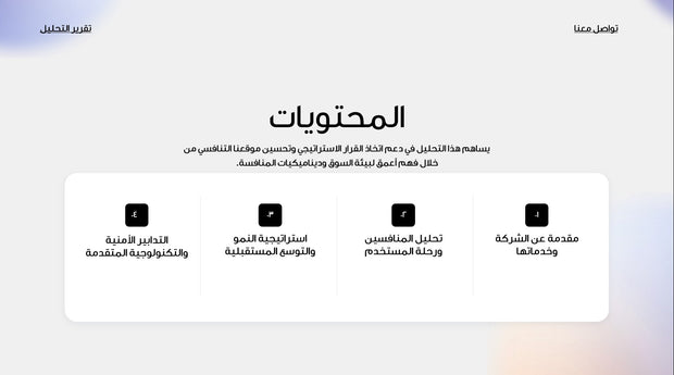 قالب عرض تقديمي بوربوينت عرض تحليل تنافسي شامل -33 شريحة