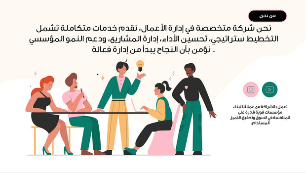 قالب عرض تقديمي بوربوينت عرض التعريف بشركة إدارة أعمال -14 شريحة