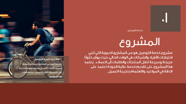 قالب عرض تقديمي بوربوينت إدارة خدمة التوصيل -36 شريحة