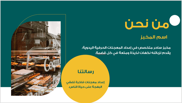 عرض تقديمي - مخبز الحلويات -14 شريحة
