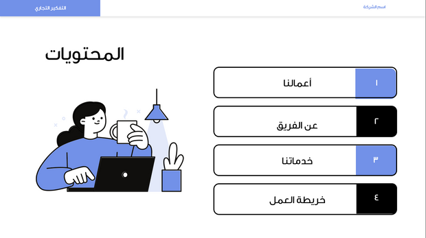قالب عرض تقديمي بوربوينت التفكير التجاري -31 شرايحة