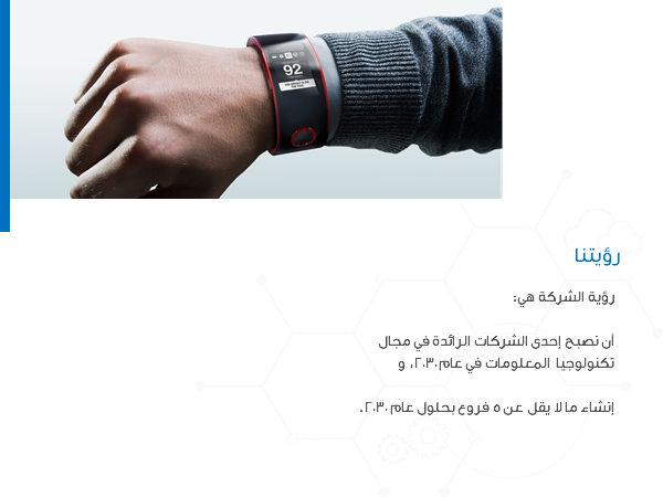 قالب بوربوينت بدء التشغيل التقني – شريحة عرض رؤيتنا.