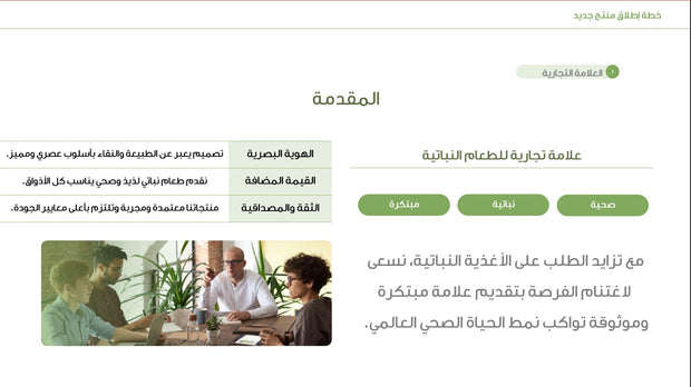 قالب عرض تقديمي بوربوينت عرض إطلاق علامة تجارية جديدة لطعام نباتي -31 شريحة