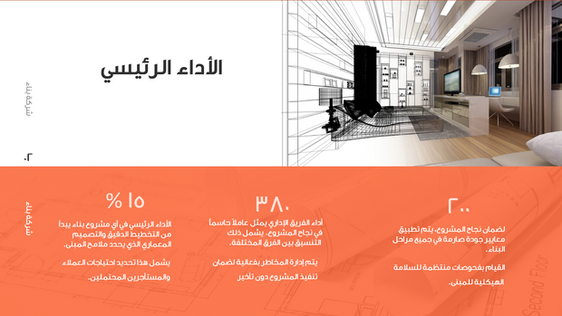 قالب عرض تقديمي بوربوينت عرض مشروع بناء -14 شريحة