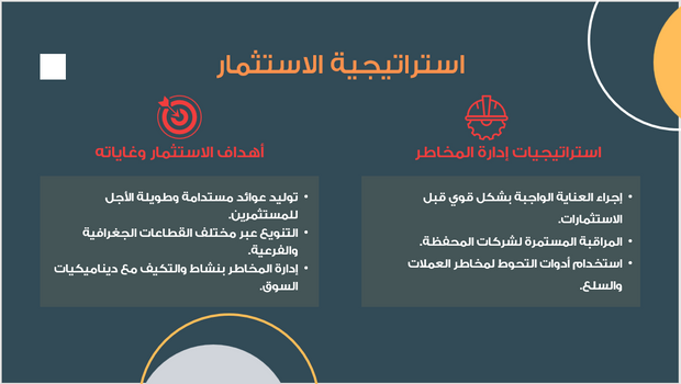 عرض تقديمي - مراجعة محفظة الاستثمارات - مع مثال لشركة نقل-12 شريحة