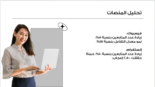 عرض تقديمي-التقرير الشهري لوسائل التواصل الاجتماعي- 14 شريحة