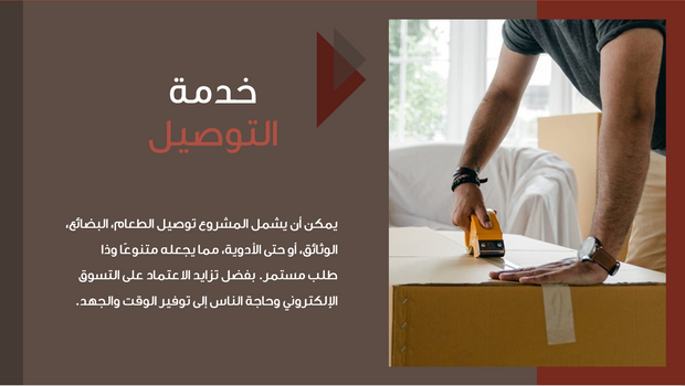 قالب عرض تقديمي بوربوينت إدارة خدمة التوصيل -36 شريحة