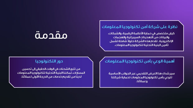 قالب عرض تقديمي بوربوينت عرض بشركة أمن تكنولوجيا المعلومات -13 شريحة