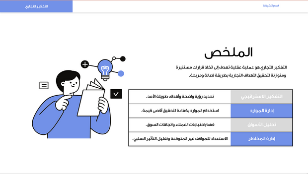قالب عرض تقديمي بوربوينت التفكير التجاري -31 شرايحة