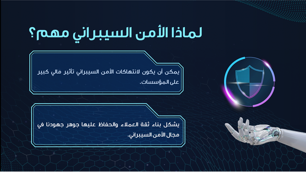 قالب عرض تقديمي بوربوينت عرض التوعية بالأمن السيبراني -13 شريحة