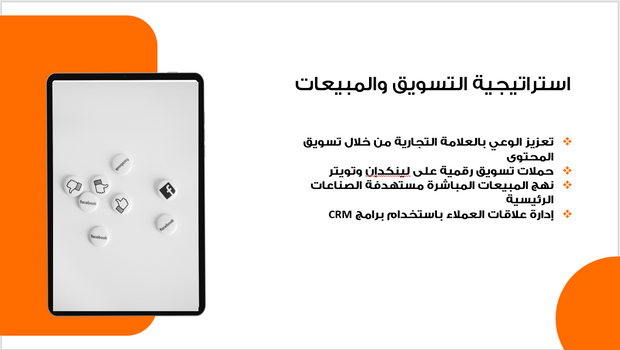 عرض تقديمي -استراتيجيات الاعمال لشركة تطوير البرمجيات -14 شريحة