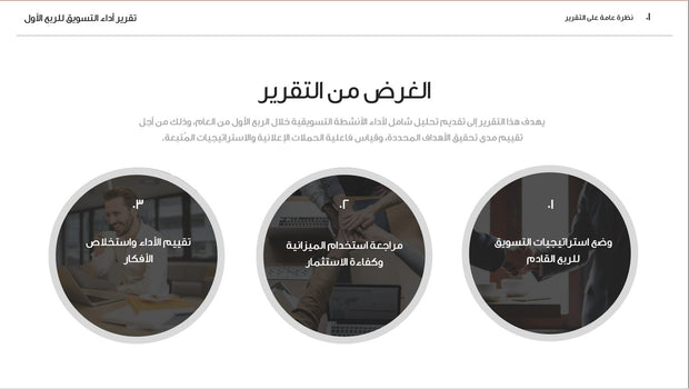 قالب عرض تقديمي بوربوينت عرض تقرير أداء التسويق للربع الأول -31 شريحة