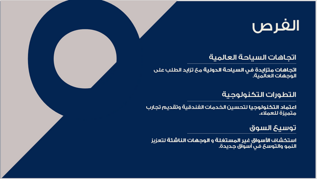 عرض تقديمي - شركة استشارية متخصصة في صناعة الفنادق - 15 شريحة