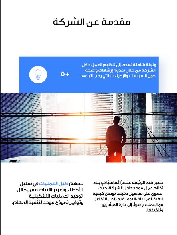قالب عرض تقديمي بوربوينت عرض دليل عمليات الشركات -21 شريحة