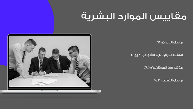 ملف بور بوينت العرض التقديمي تقرير الموارد البشرية- 12 شريحة