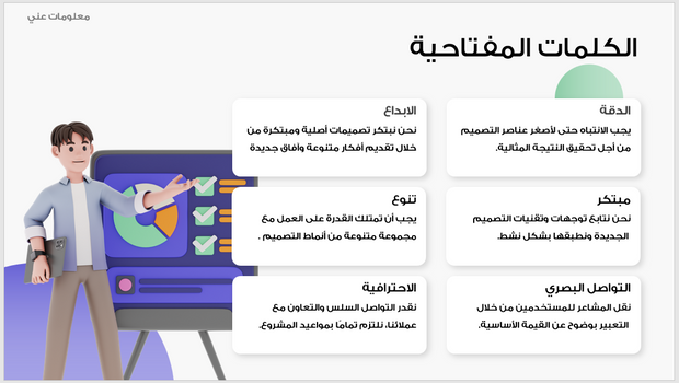 عرض تقديمي-السيرة الذاتية لمصمم جرافيك - 30 شريحة