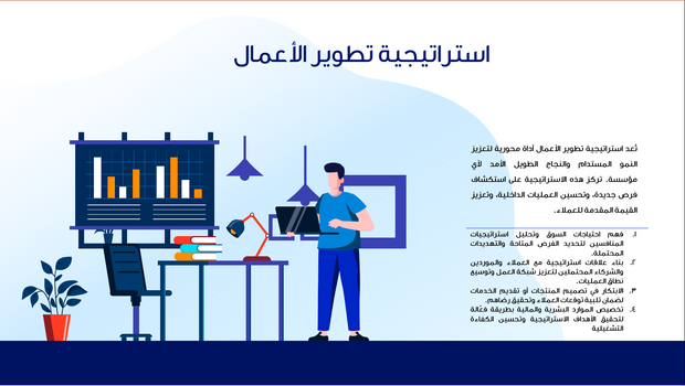 قالب عرض تقديمي بوربوينت التعريف استراتيجية تطوير الأعمال -41 شريحة