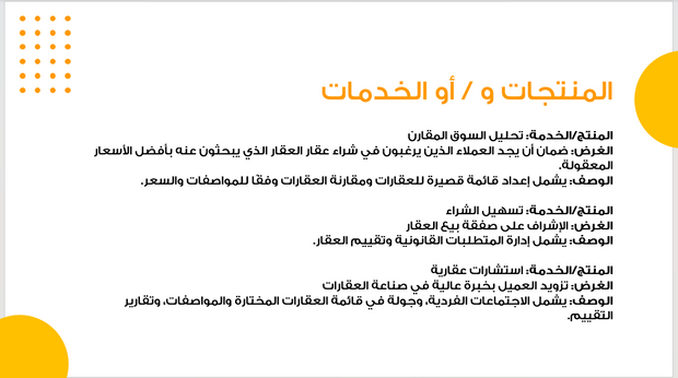 عرض تقديمي-خدمات الوكالة العقارية-11 شريحة