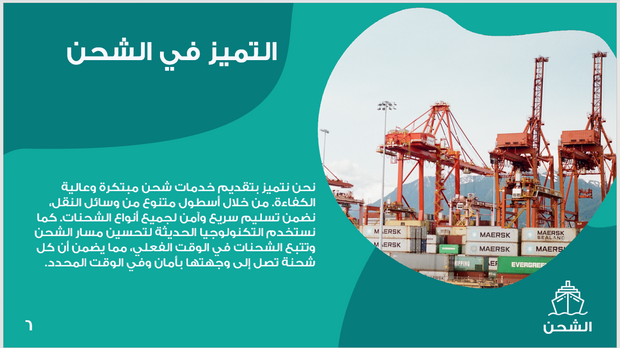 عرض تقديمي-شركة الشحن العالمي - 15 شريحة