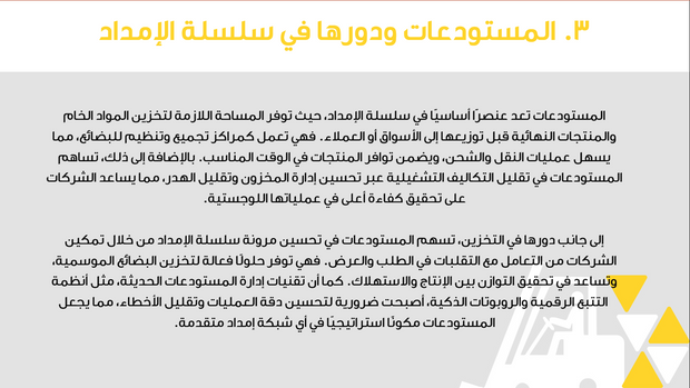 قالب عرض تقديمي بوربوينت عرض نقل وتخزين البضائع في المستودعات -7 شرائح