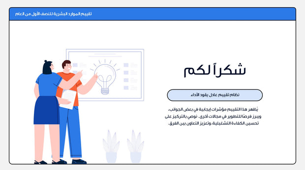 قالب عرض تقديمي بوربوينت عرض تقييم الأداء النصف سنوي -7 شريحة