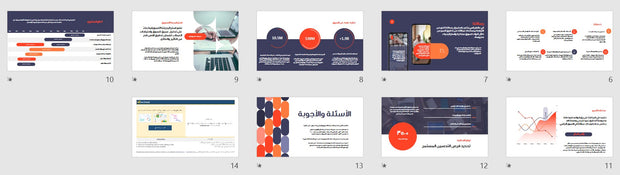 قالب عرض تقديمي بوربوينت عرض التعريف بشركة تسويق إلكتروني -14 شريحة