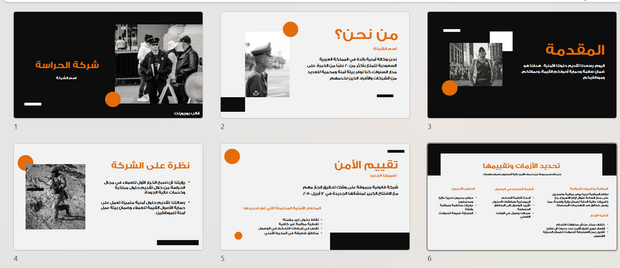 عرض تقديمي -شركة الحراسة-14 شريحة