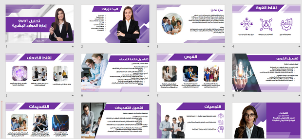 عرض تقديمي -استراتيجيات شركة ادارة الموارد البشرية- 14 شريحة