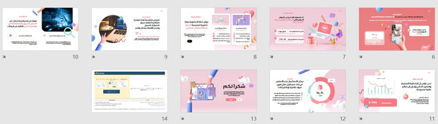 قالب عرض تقديمي بوربوينت عرض التعريف بشركة استشارات أعمال -14 شريحة