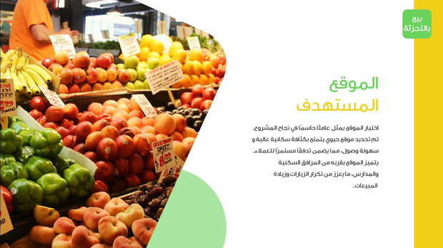 قالب عرض تقديمي بوربوينت التعريف بشركة بيع بالتجزئة للمنتجات الغذائية - 36 شريحة