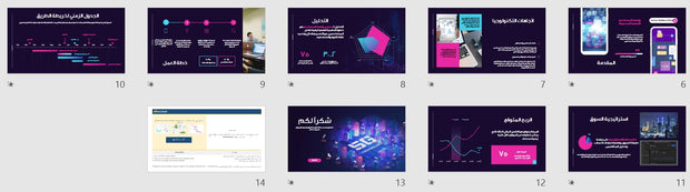 قالب عرض تقديمي بوربوينت عرض شركة تصميم واجهة مستخدم وتجربة عملاء -14 شريحة