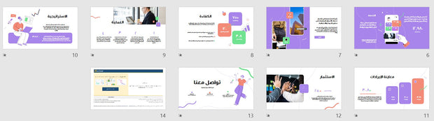 قالب عرض تقديمي بوربوينت عرض التعريف بشركة أعمال مالية -14 شريحة