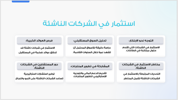 عرض تقديمي-شركة استثمارية رائدة 30 شريحة