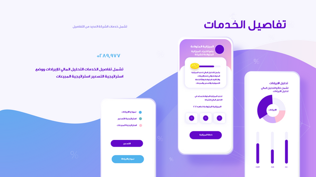 قالب بوربوينت- عرض مالي 12 شريحة عرض