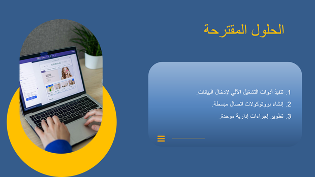 قالب عرض تقديمي - عرض التقرير الاداري- 15 سلايد