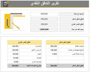 داش بورد اكسل - تقرير التدفقات النقدية