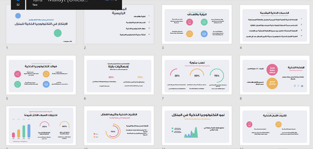 عرض تقديمي- شركة تقنيات المنازل الذكية-30 شريحة