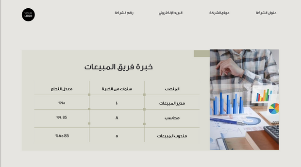    قالب بوربوينت - عرض المبيعات (21 شريحة)