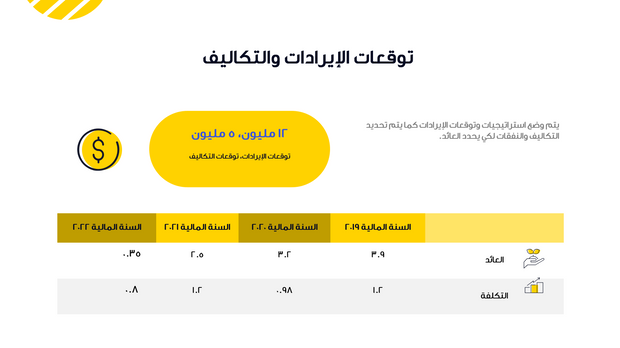 قالب بوربوينت -العرض المالي