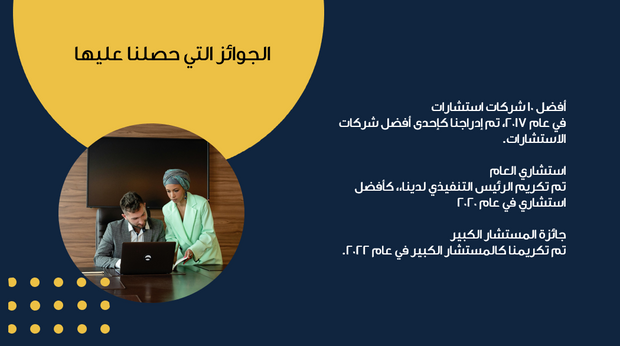 عرض تقديمي - 12 شريحة - قالب عرض تقديمي لملف تعريف شركة خدمات استشارية
